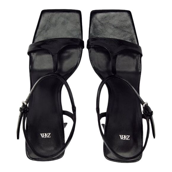 Zara Black Strappy Sandals - Picture 4 of 8